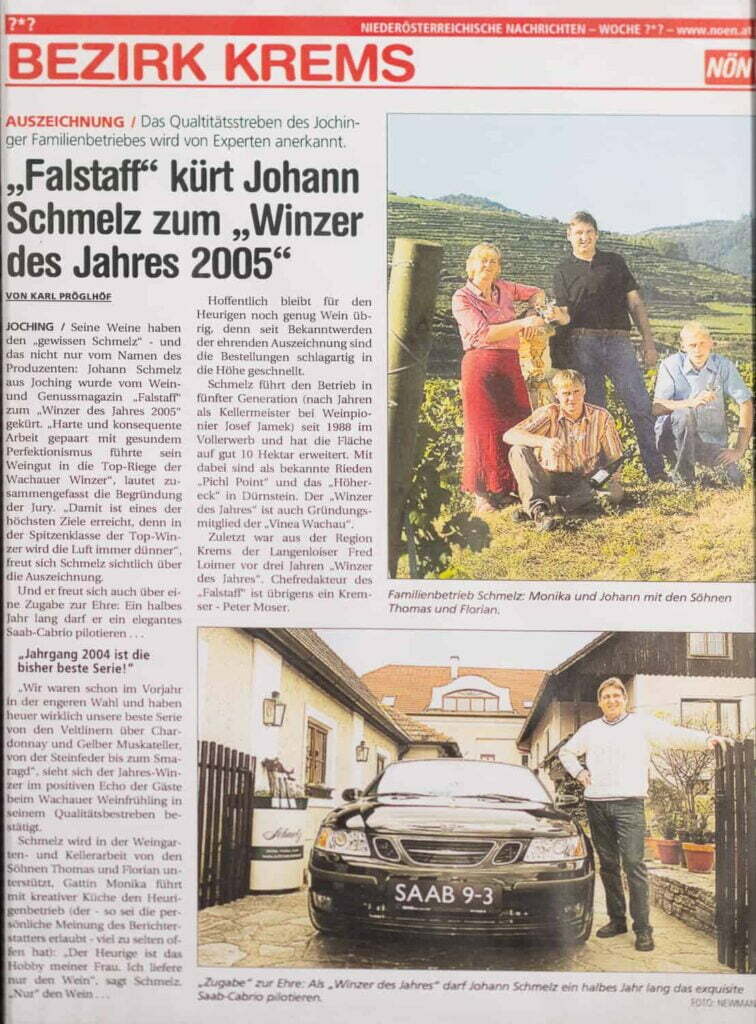 Weingut Schmelz Winzer des Jahres